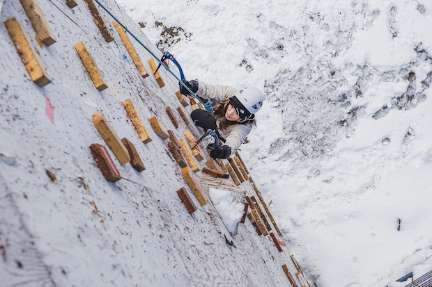 アイスクライミング ice climbing 岩根山荘