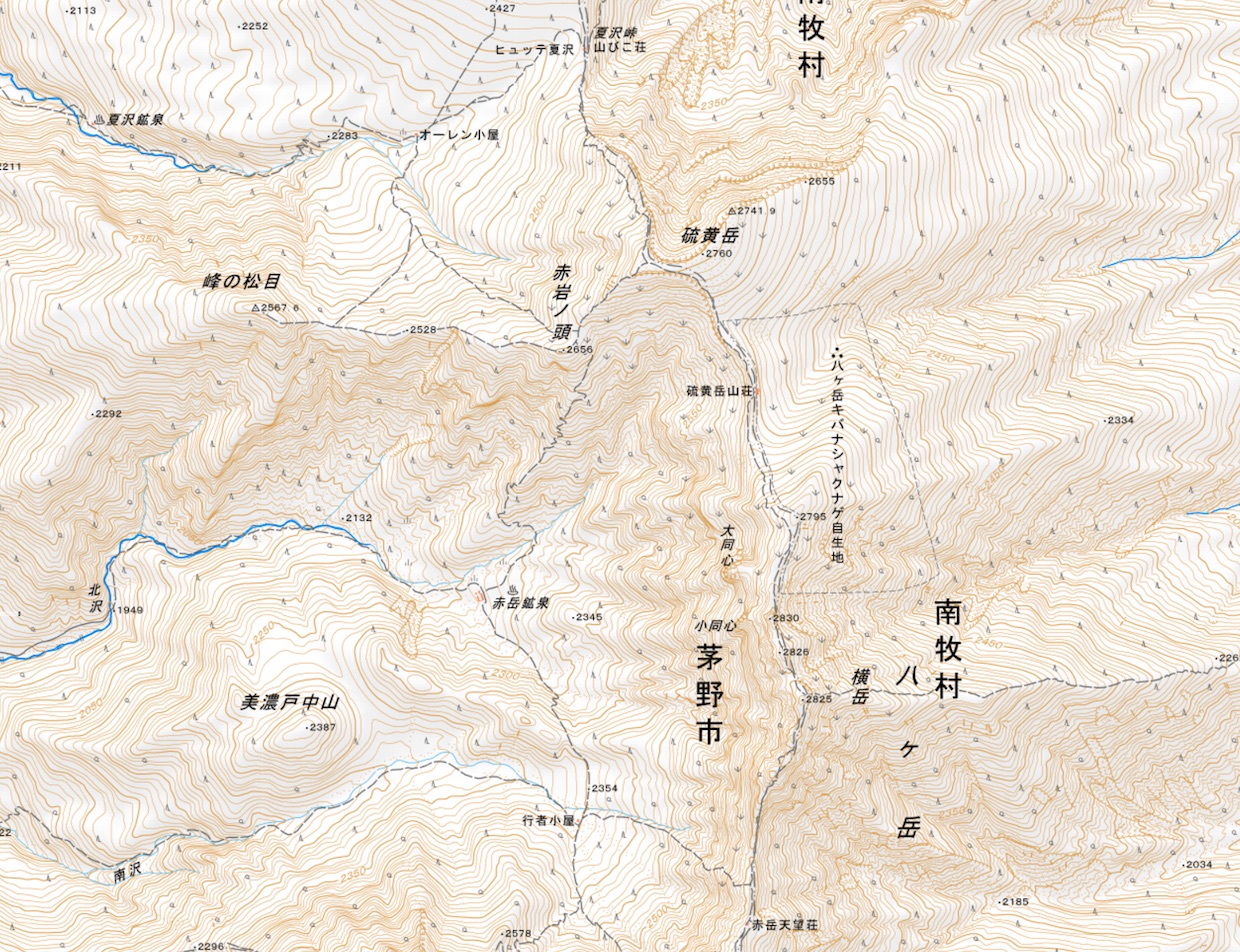 【遊び場の探し方】ルートマップを手放して、地形図を見つめ直してみる 八ヶ岳 山と高原地図