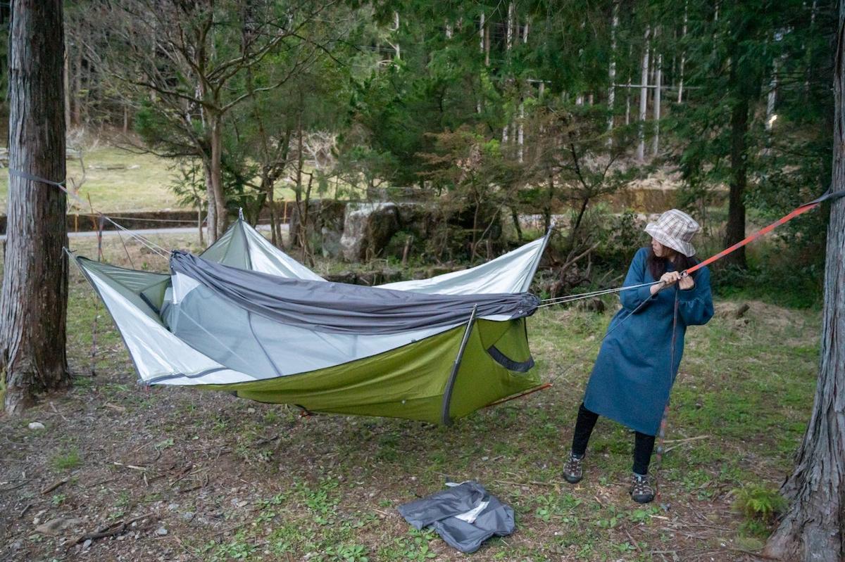 KAMMOK(カモック) サンダ 2.0 アーバーグリーン 全天候型 ハンモック テント 最大2名 自立式 キャンプ アウトドア (日本正規